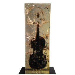 Calcined violin inclusion - ARMAN - Galeries Bartoux