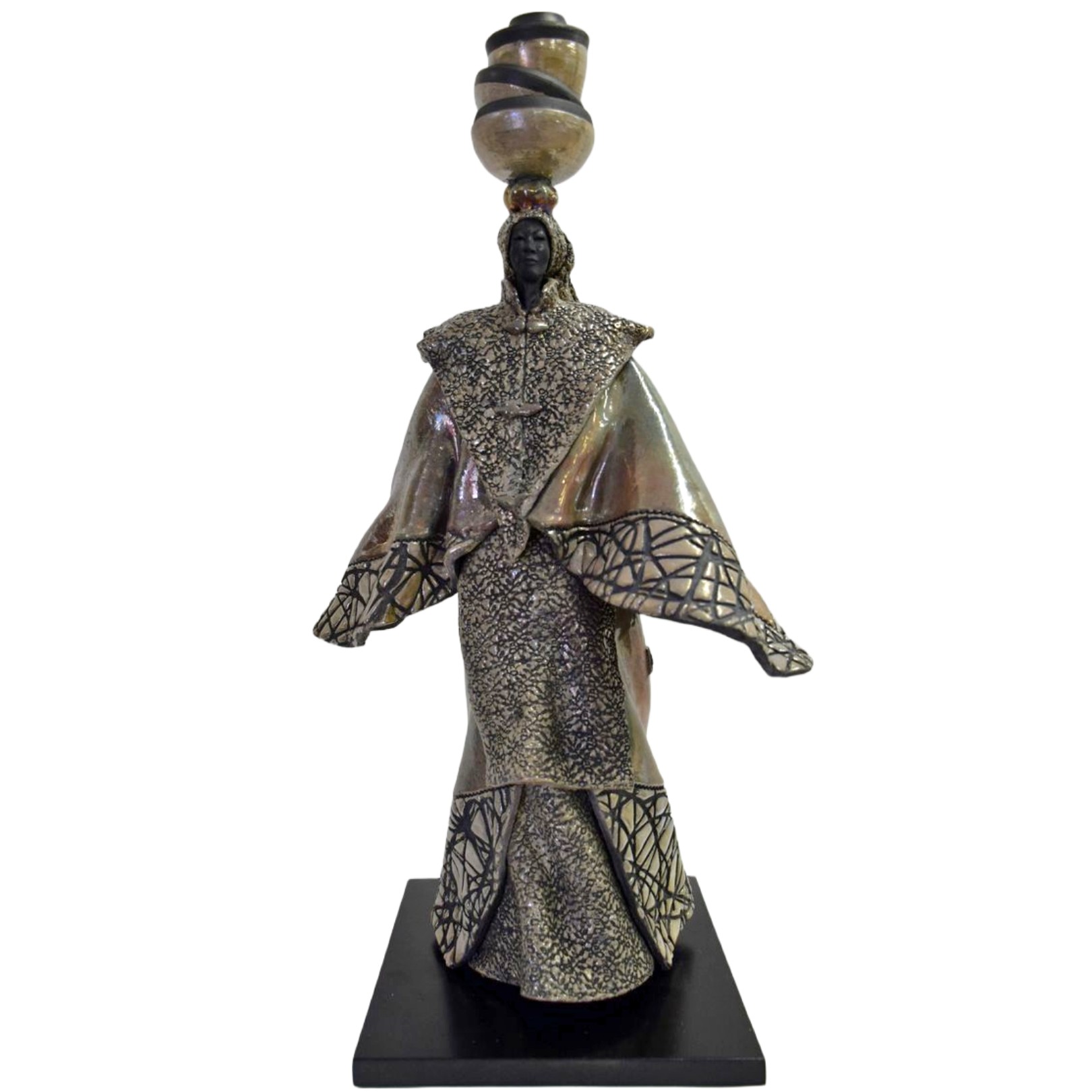 BECKRICH - POTIERE - H. 55 cm - Raku - PAUL BECKRICH - Galeries Bartoux