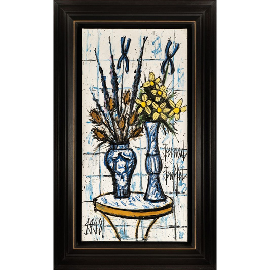 Deux vases de fleurs - BUFFET BERNARD - Galeries Bartoux