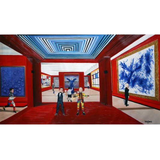 Piet, Yves, Victor, Vincent, Pablo, Takashi and Andy meet Klein, Mondrian and Vasarely - GULLY - Galeries Bartoux