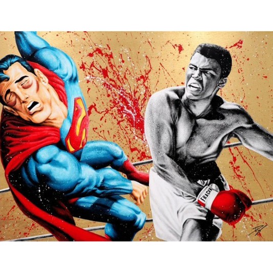 ALI VS SUPERMAN - JULIEN DURIX - Galeries Bartoux