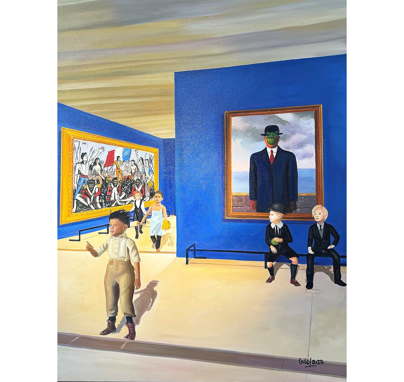 Jean Michel, Nikki, Fernando, René and Andy meet Buffet and Magritte 3 - GULLY - Galeries Bartoux