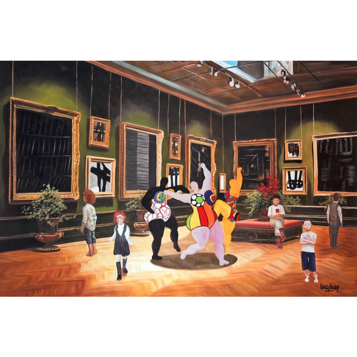 JACKSON NIKI JEAN MICHEL TAKASHI AND YVES MEET SOULAGES AND ST PHALLE - GULLY - Galeries Bartoux