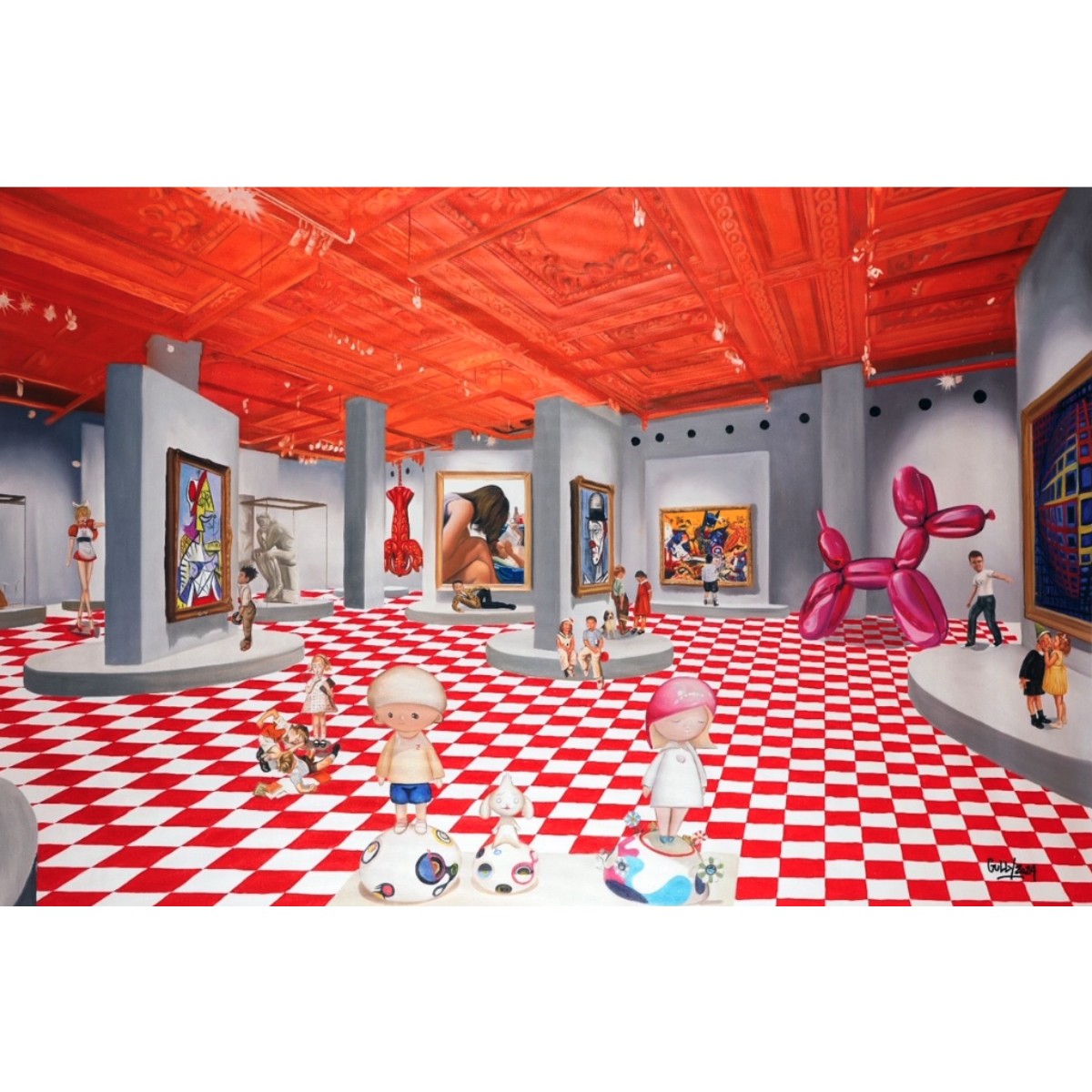 JEAN MICHEL SALVADOR PABLO KEITH AND THE CHILDREN MEET MURAKAMI - GULLY - Galeries Bartoux