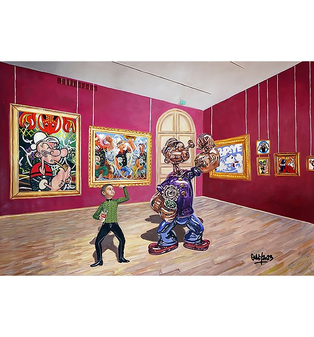 Jeff meets Koons and Popeye - GULLY - Galeries Bartoux