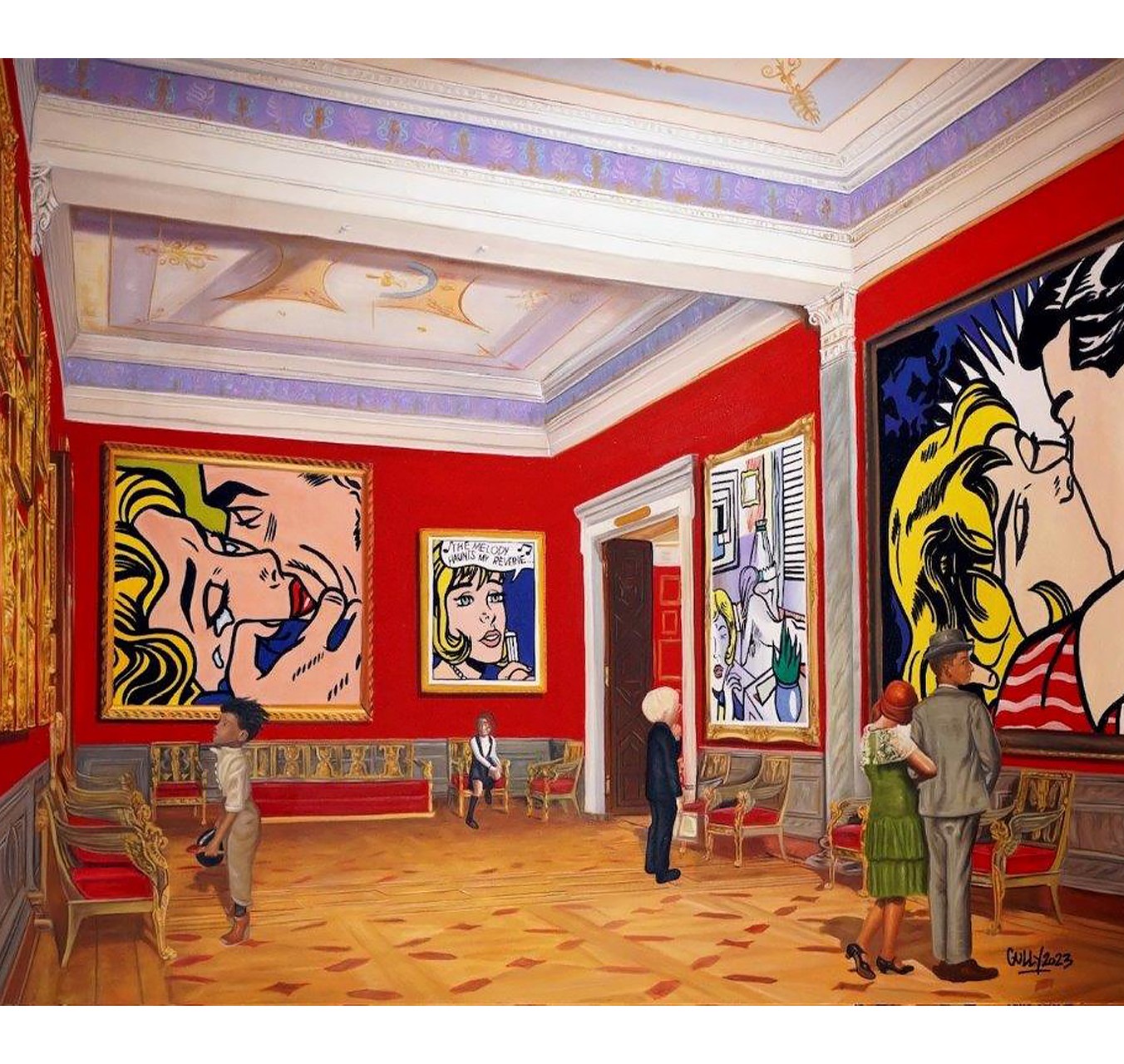 Jean Michel, Nikki, Andy and their friends meet Lichtenstein 5 - GULLY - Galeries Bartoux