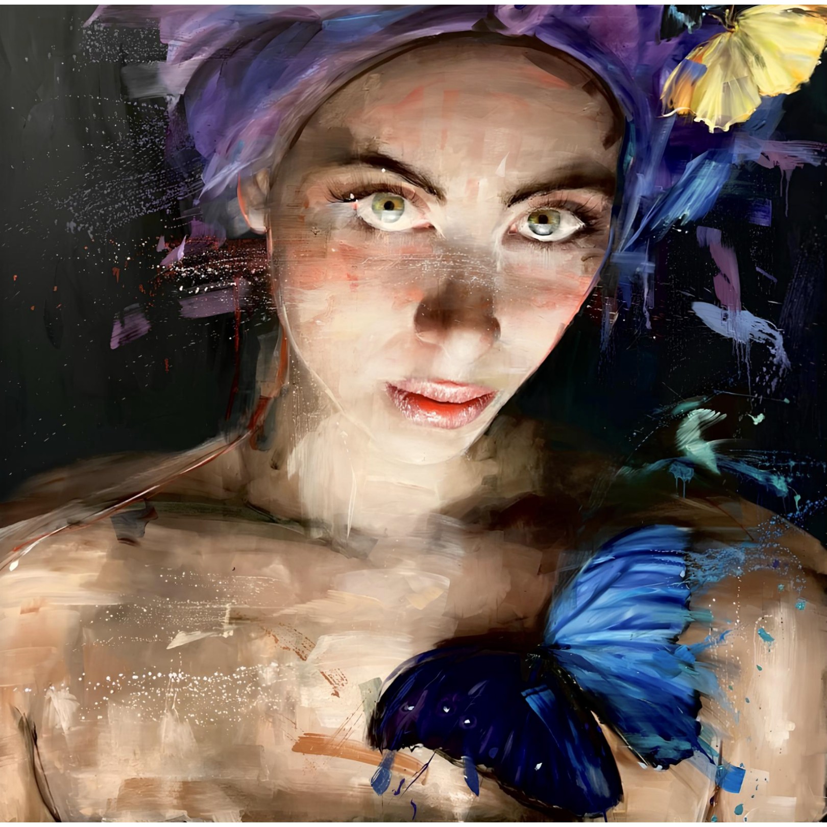 EMMA MATILDA BLUE BUTTERFLY - ROBERTA CONI - Galeries Bartoux
