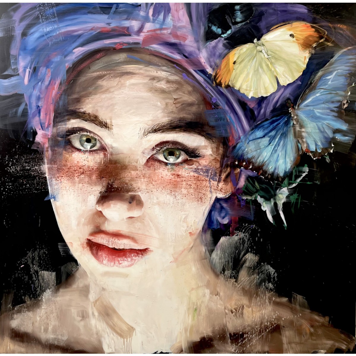 EMMA MATILDA WITH BUTTERFLIES - ROBERTA CONI - Galeries Bartoux