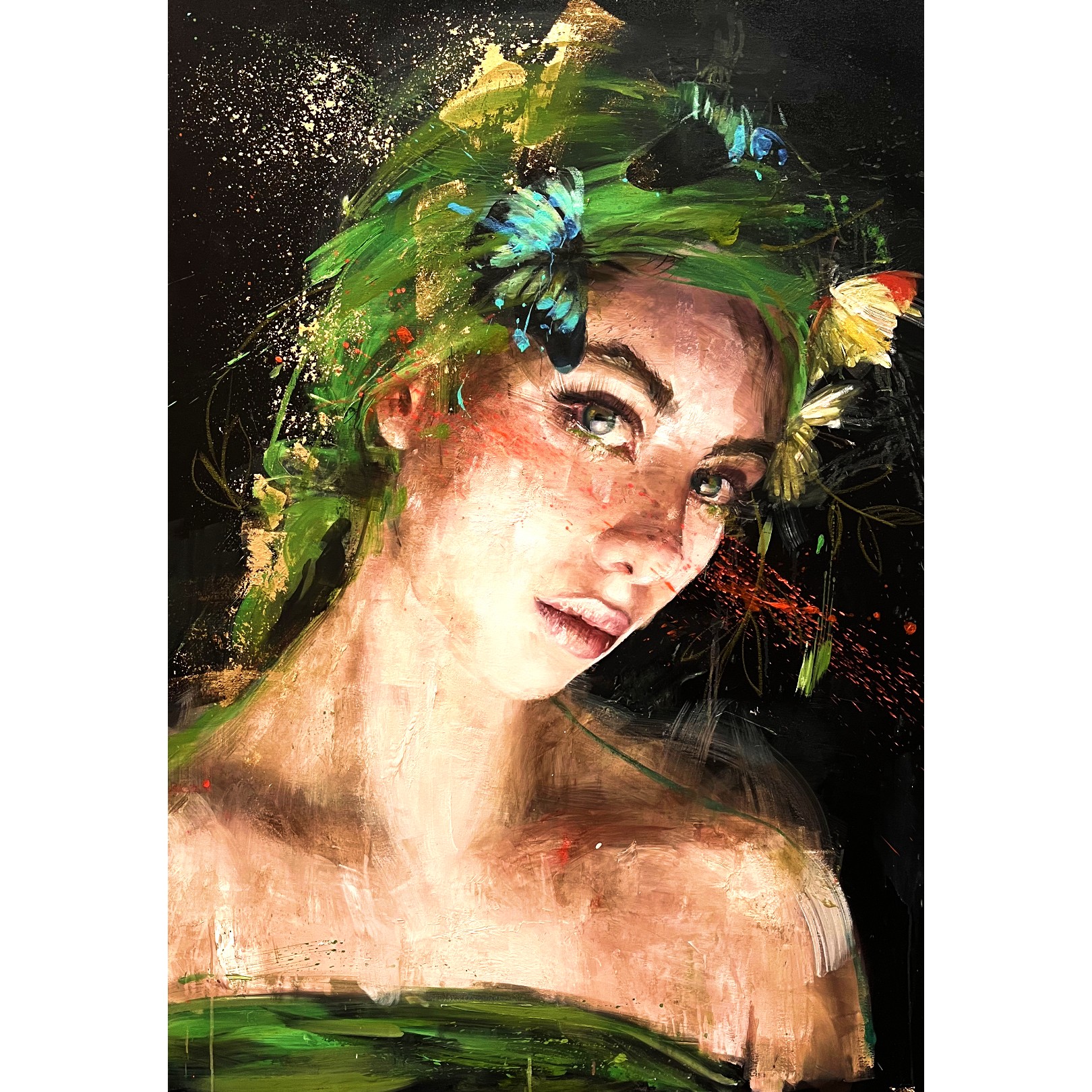 EMMA MATILDA WITH GEEN TURBAN - ROBERTA CONI - Galeries Bartoux