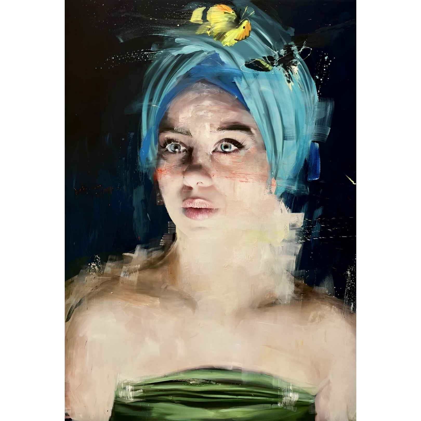 EMMA MATILDA WITH YELLOW BUTTERFLY - ROBERTA CONI - Galeries Bartoux