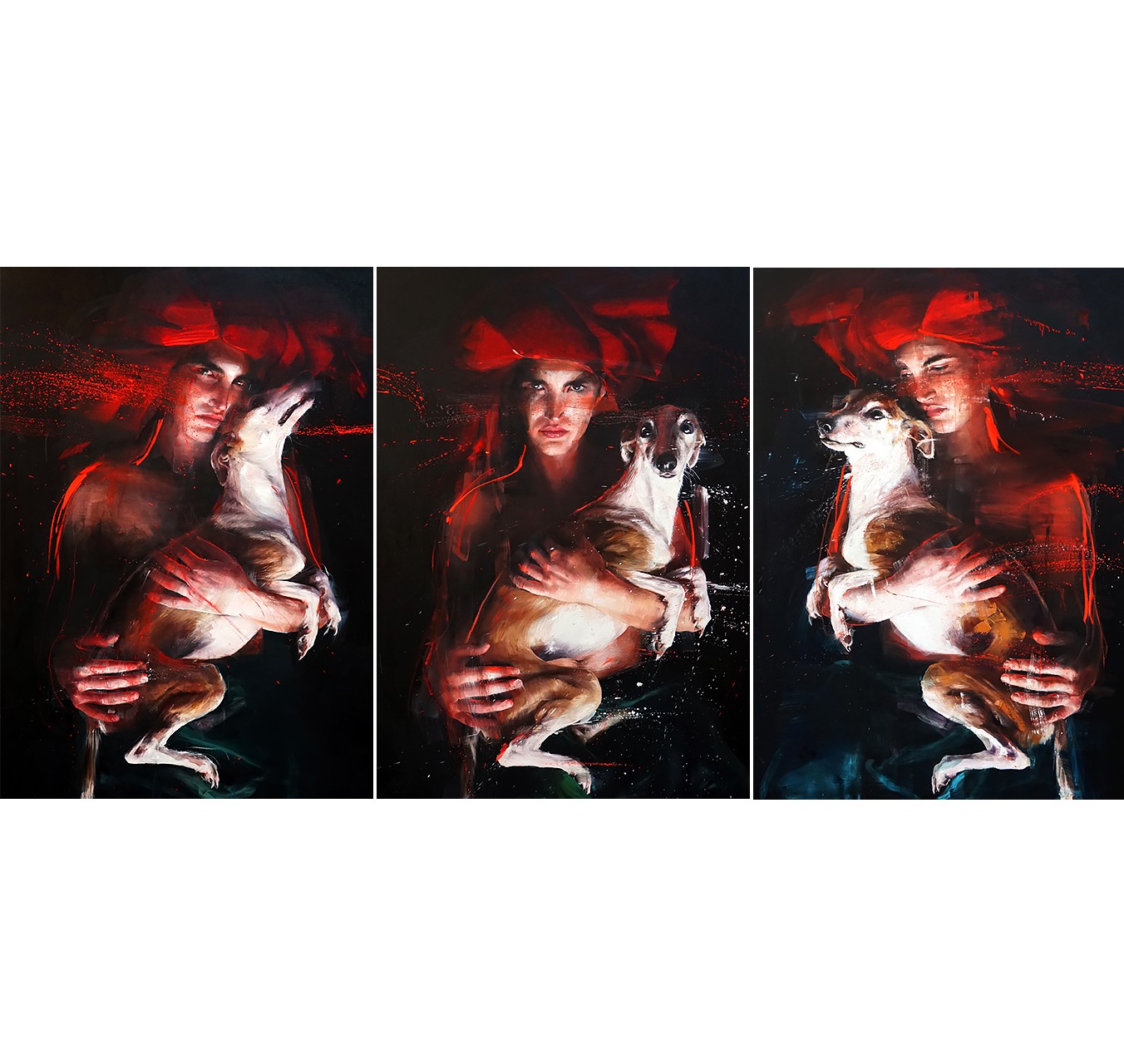 TRITTICO DI SAN ROCCO E IL CANE - ROBERTA CONI - Galeries Bartoux