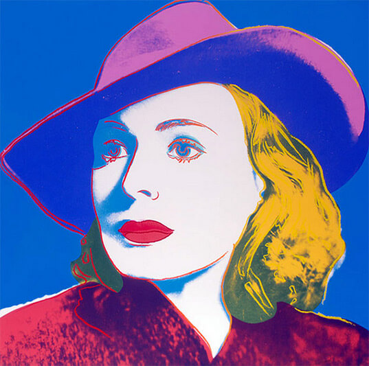 Ingrid Bergman with hat - ANDY WARHOL - Galeries Bartoux