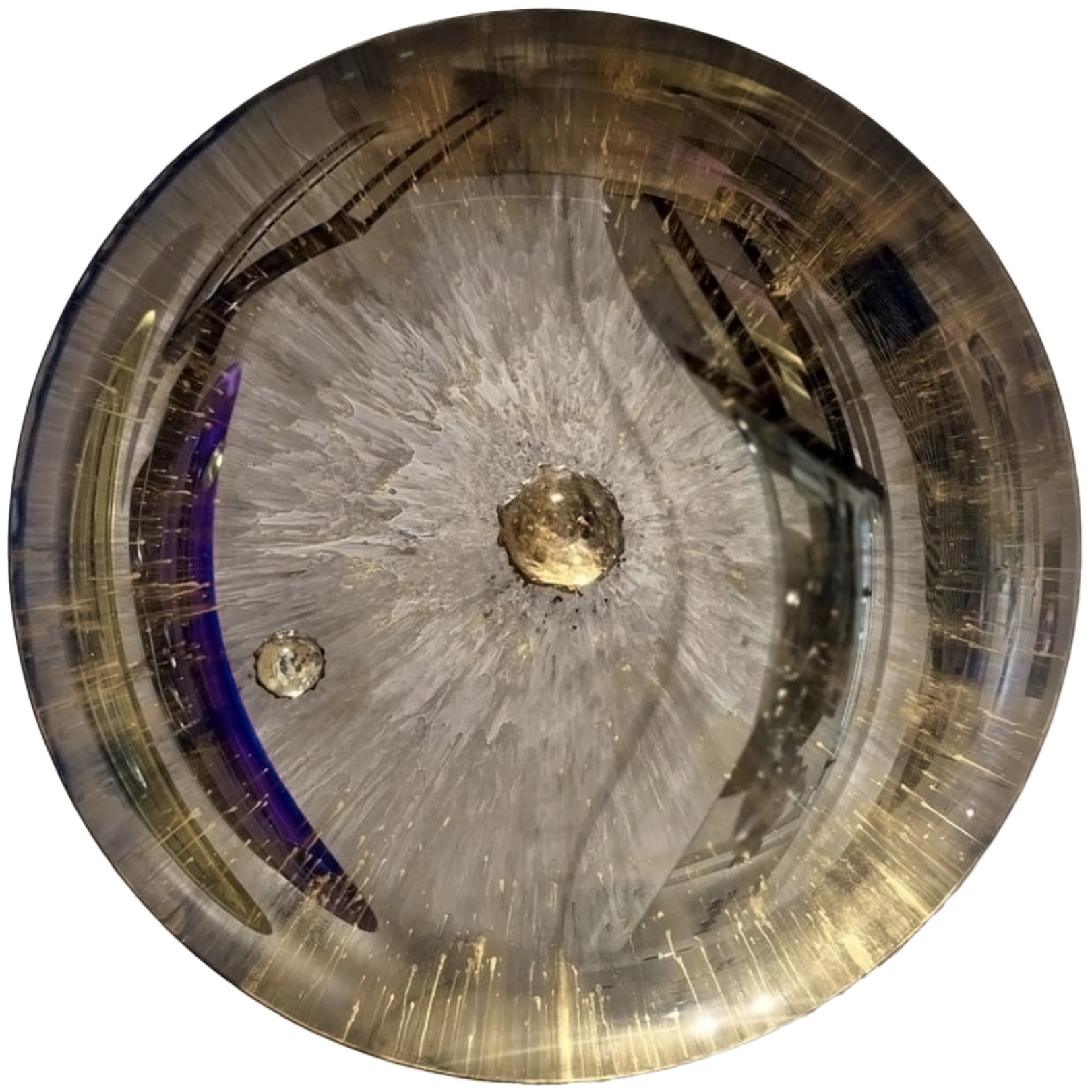 MIROIR OXYDE ECLAT ARGENT OR - CHRISTOPHE GAIGNON - Galeries Bartoux
