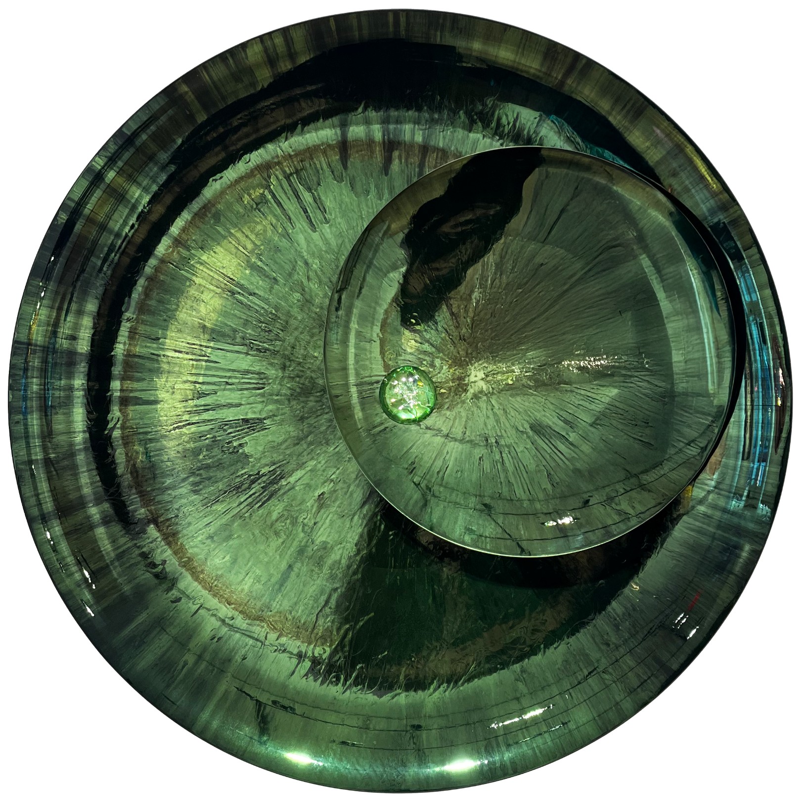 MIROIR VISION VERT OXYDE - CHRISTOPHE GAIGNON - Galeries Bartoux