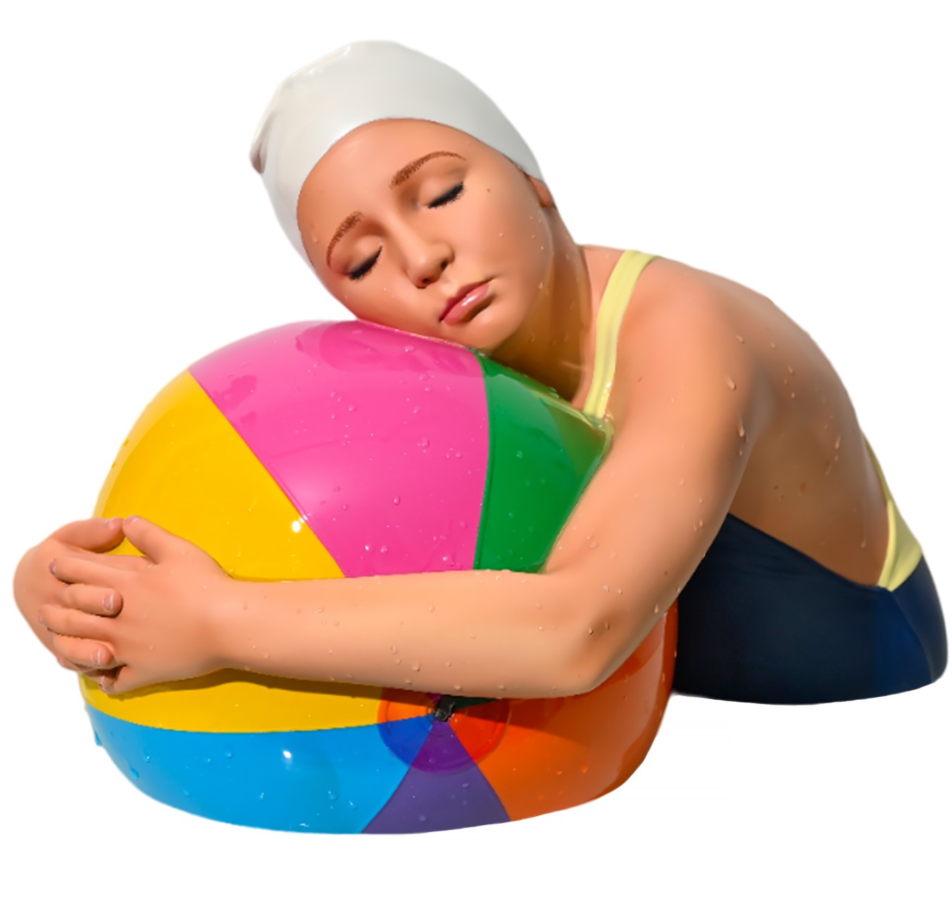 MINIATURE BROOKE WITH BEACH BALL - CAROLE FEUERMAN - Galeries Bartoux