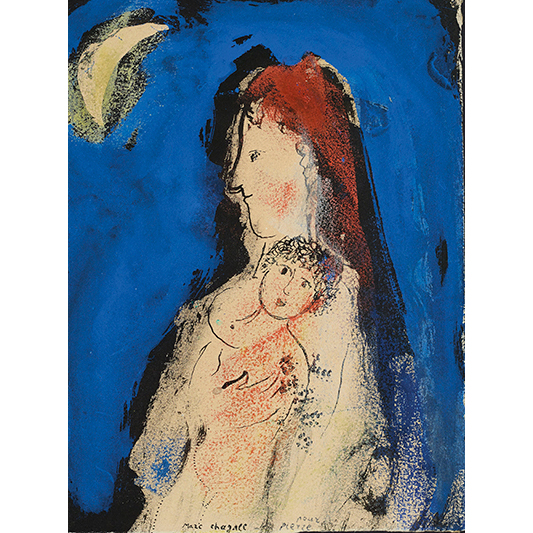 Maternité au croissant de lune - CHAGALL MARC - Galeries Bartoux