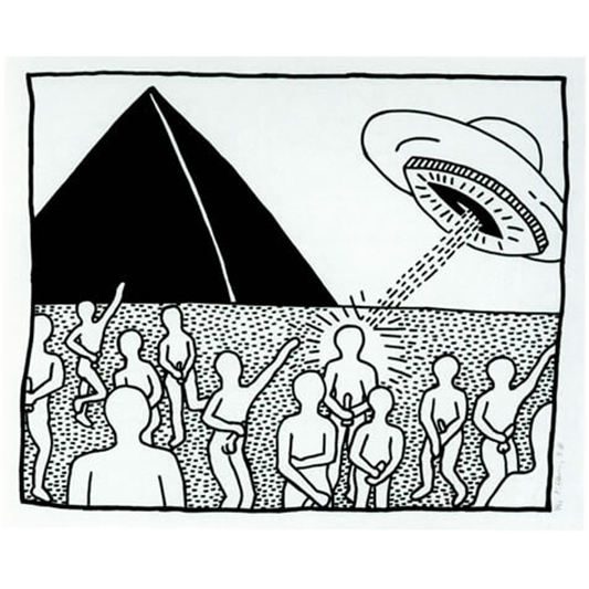 BLUE PRINT DRAWING - KEITH HARING - Galeries Bartoux