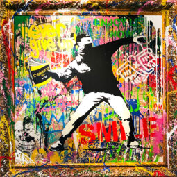 Banksy Thrower - MR BRAINWASH - Galeries Bartoux
