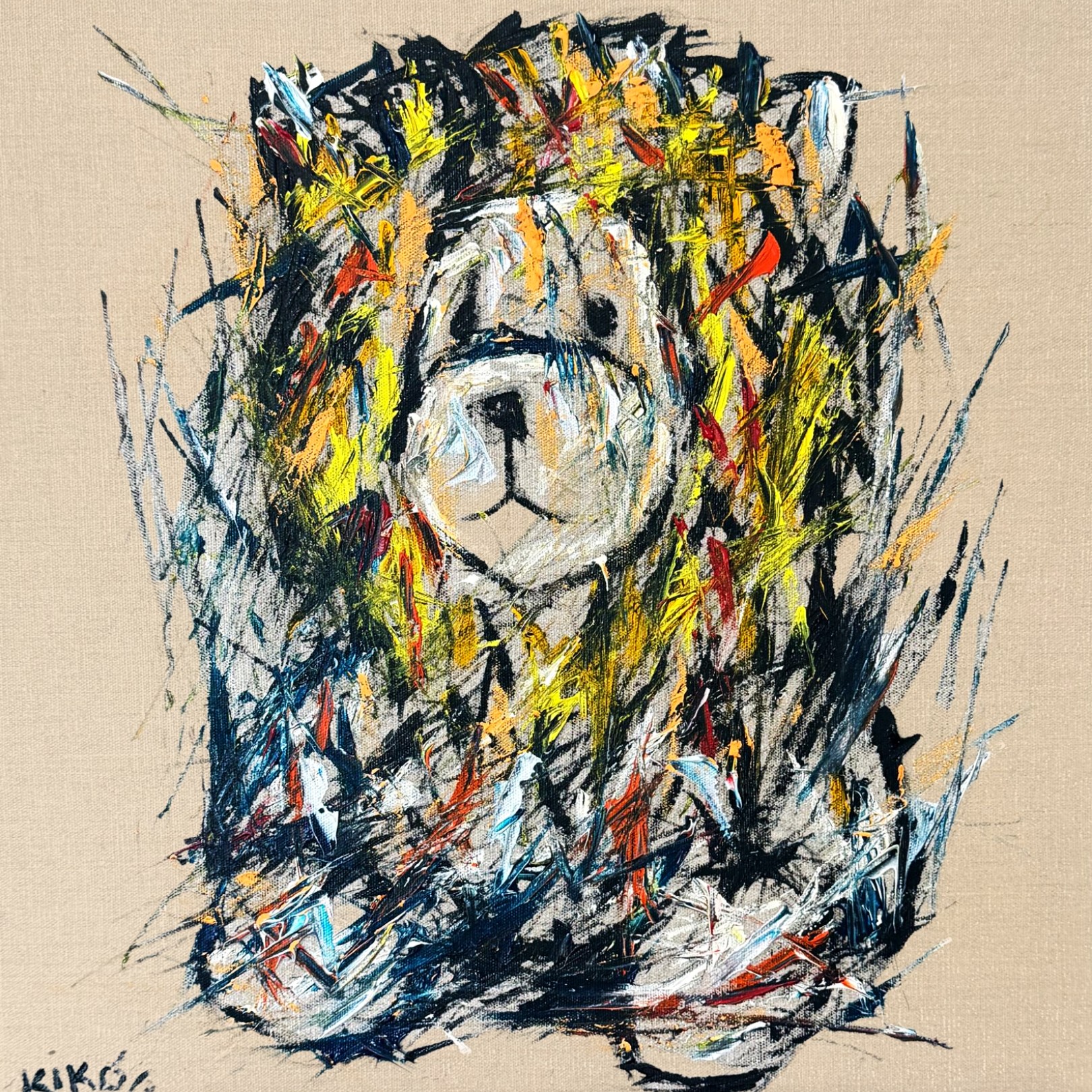 LION EN COULEUR - KIKO - Galeries Bartoux