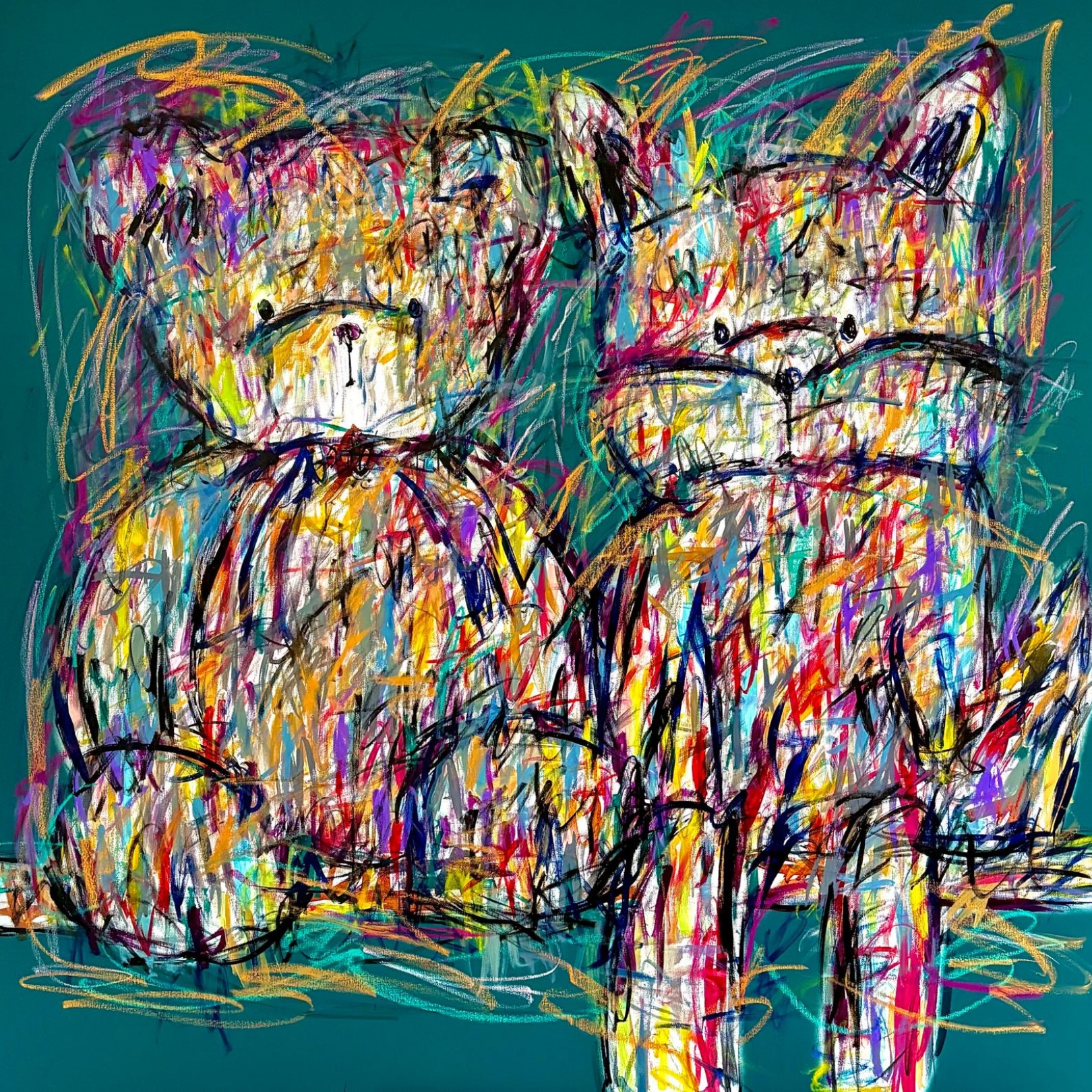 L’OURSON ET LE RENARD - KIKO - Galeries Bartoux