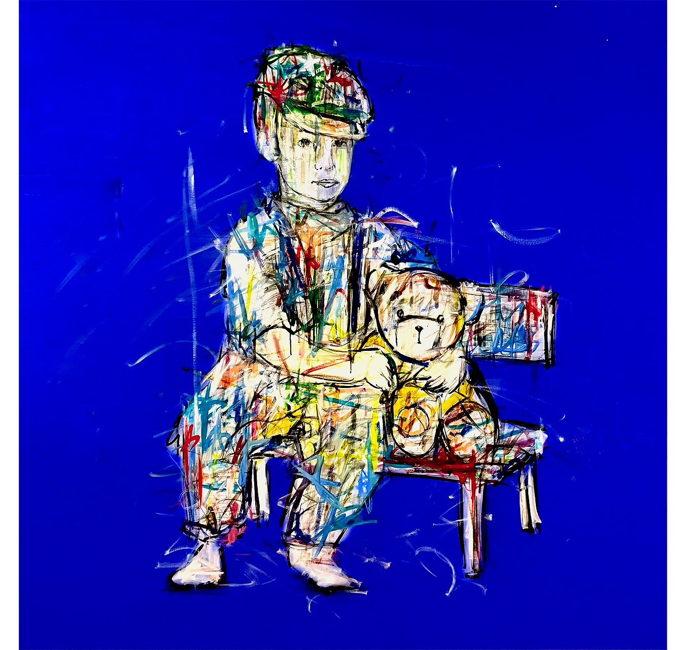 Le môme et l'ourson - KIKO - Galeries Bartoux