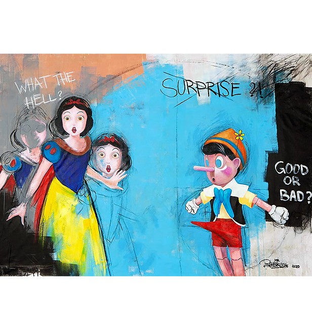PINOCCHIO AND THE SNOW WHITE - MR PINKBRUSH - Galeries Bartoux