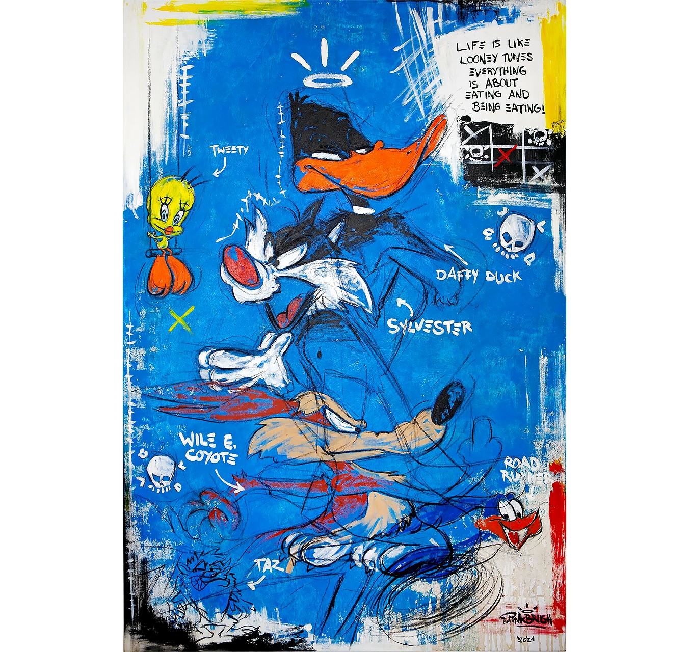 THE BLUE PAINTING - MR PINKBRUSH - Galeries Bartoux