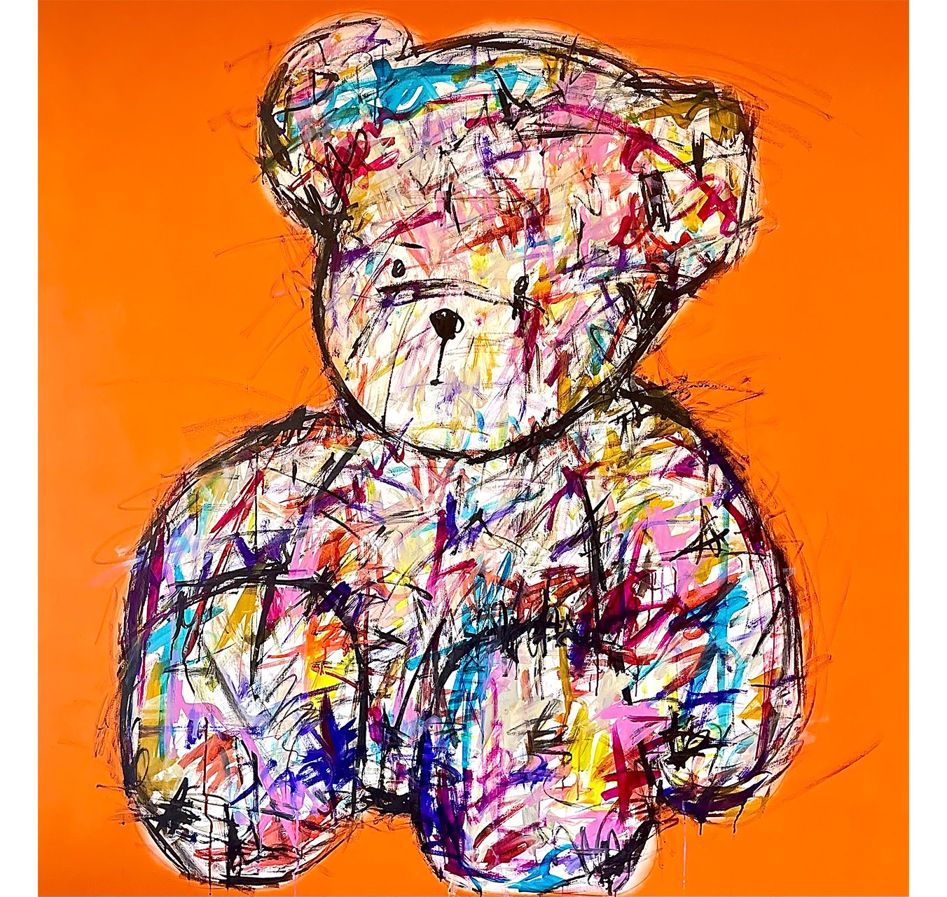 OURSON ORANGE - KIKO - Galeries Bartoux