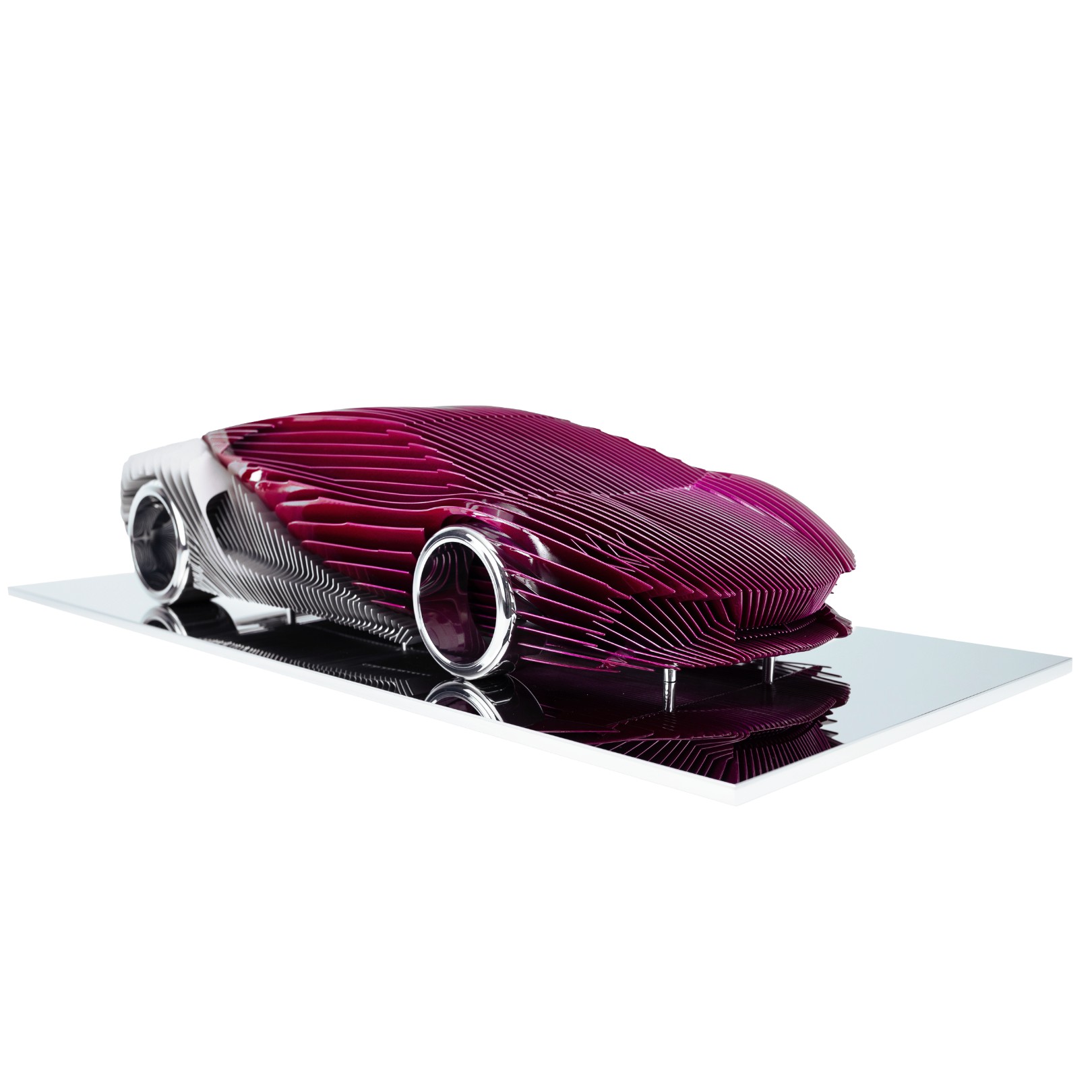 LAMBORGHINI AVENTADOR VIOLET ET INOX - ANTOINE DUFILHO - Galeries Bartoux