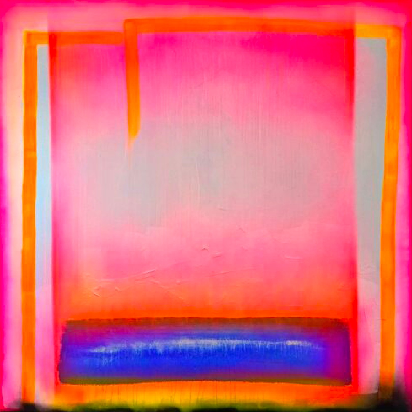 VIBRATIONS ROSE RECTANGLE BLEU - LUCAS THORIK - Galeries Bartoux