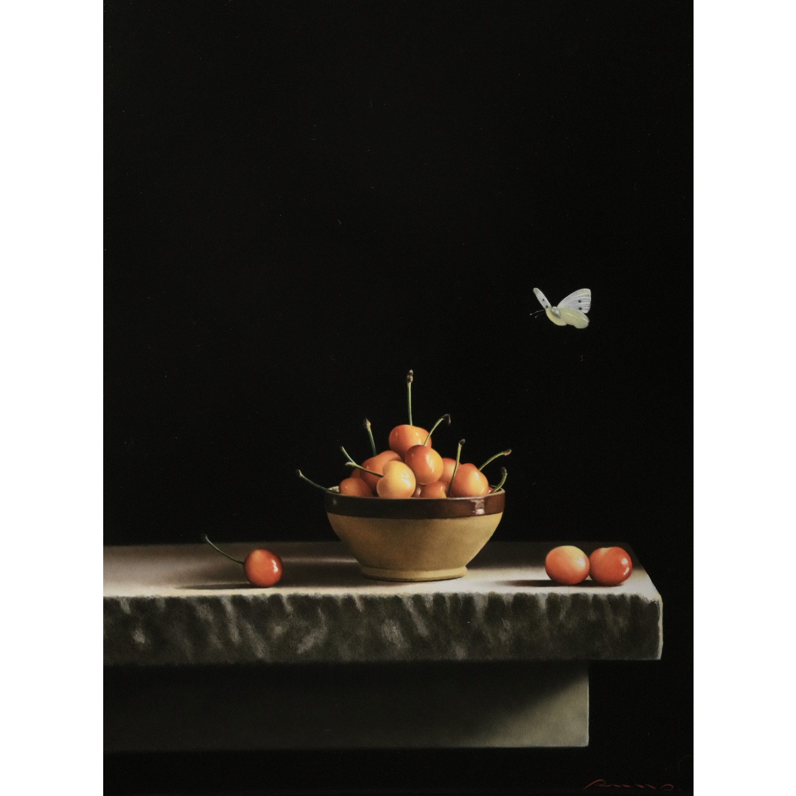 LES CERISES ET LE PAPILLON - PIERRE-YVES RUSSO - Galeries Bartoux