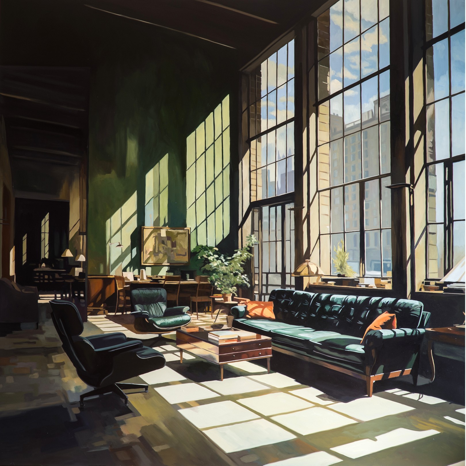 BRITISH RACING GREEN LOUNGE CHAIR - CHRIS CAROLINA - Galeries Bartoux