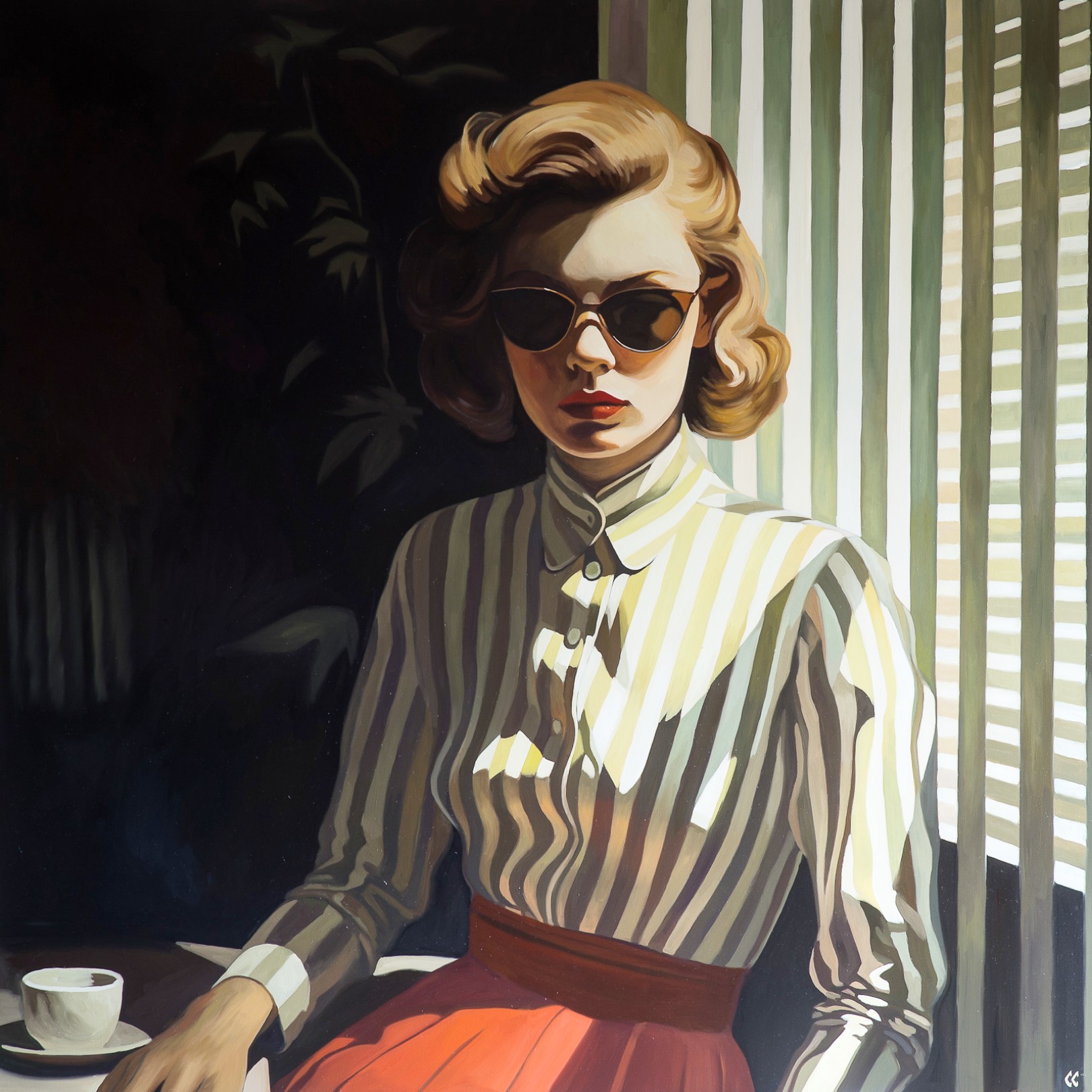 STRIPED SILOUHETTE - CHRIS CAROLINA - Galeries Bartoux