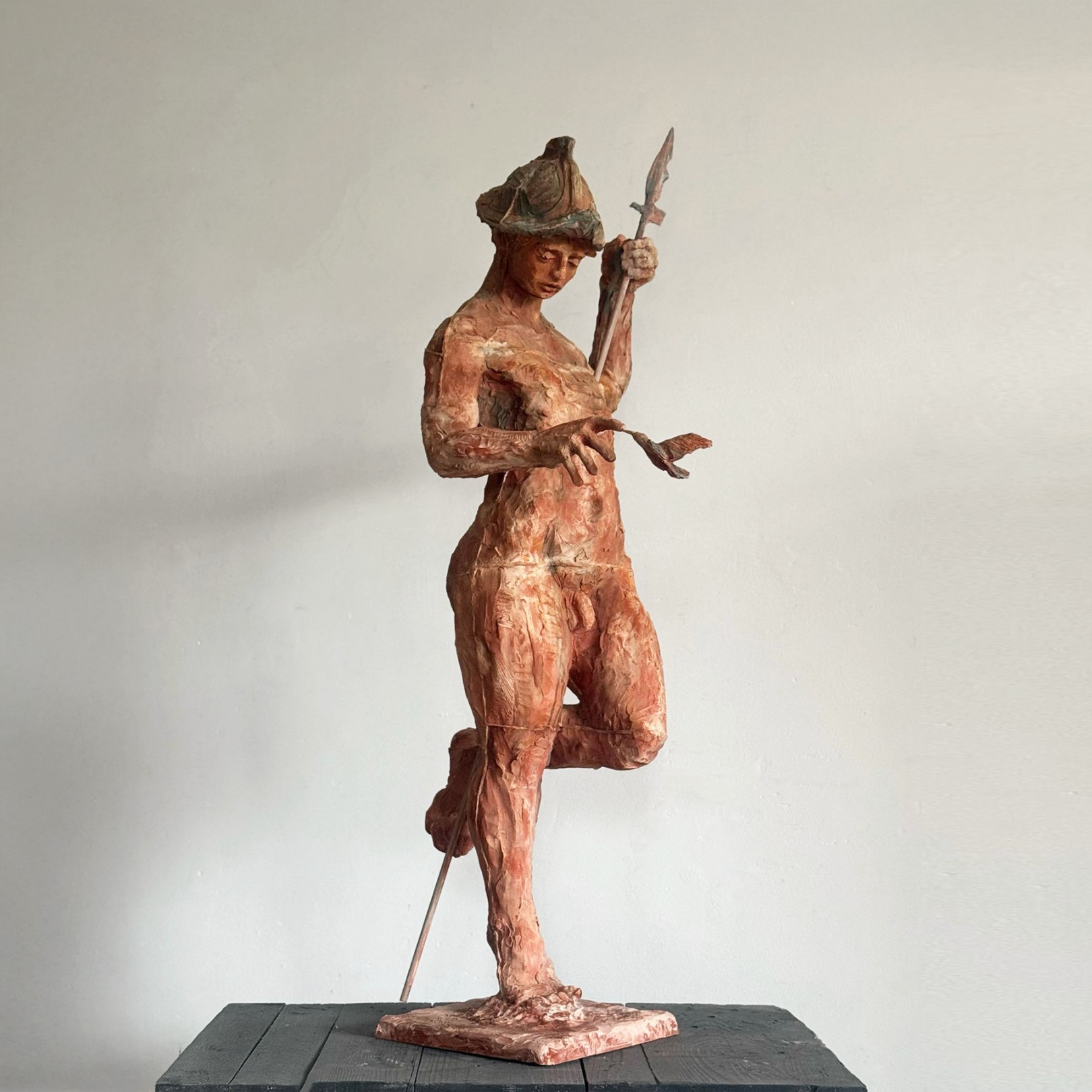 CUSTODI DI EMOZIONI GUERRIERO CON COLIBRI - VITTORIO IAVAZZO - Galeries Bartoux
