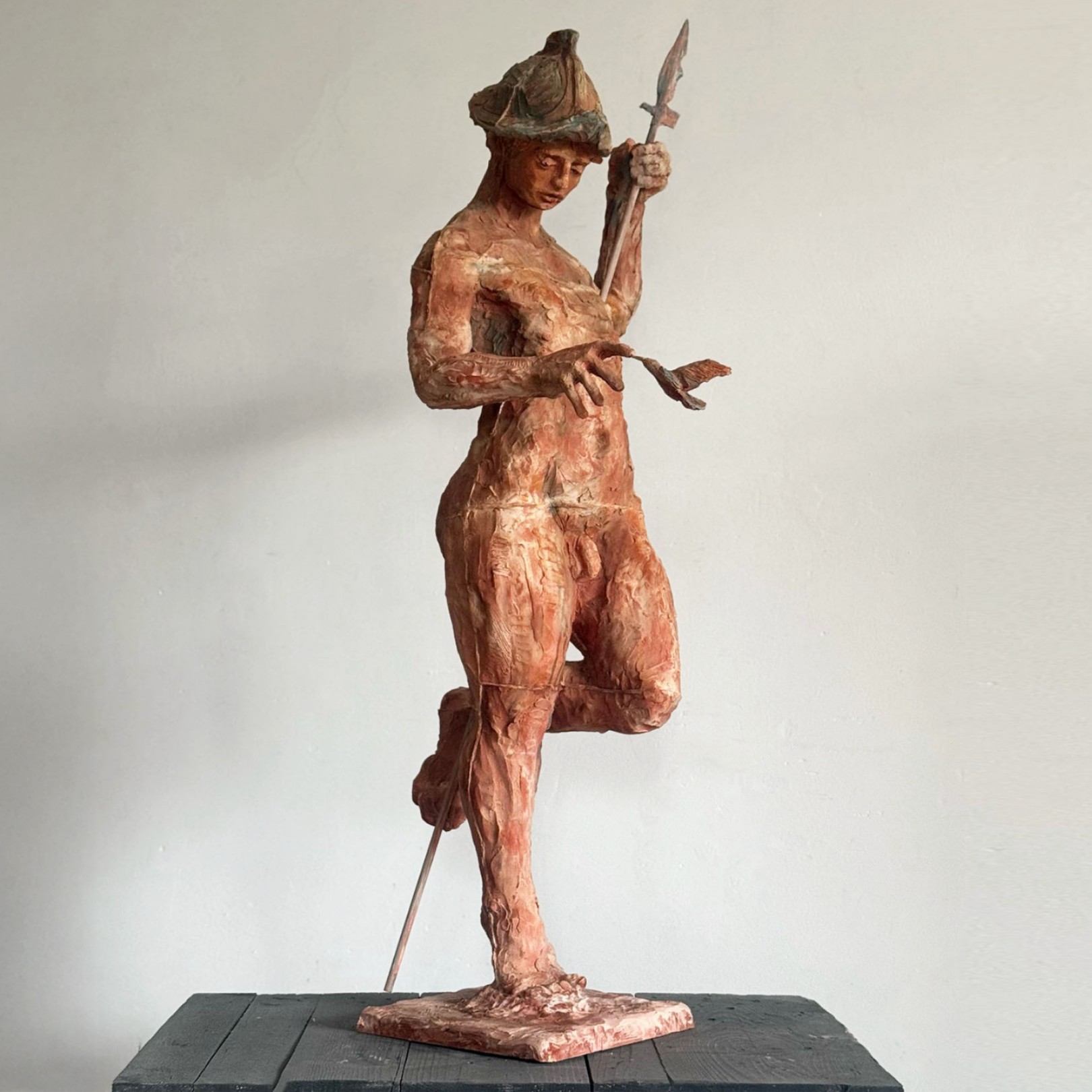 CUSTODI DI EMOZIONI GUERRIERO CON COLIBRI - VITTORIO IAVAZZO - Galeries Bartoux