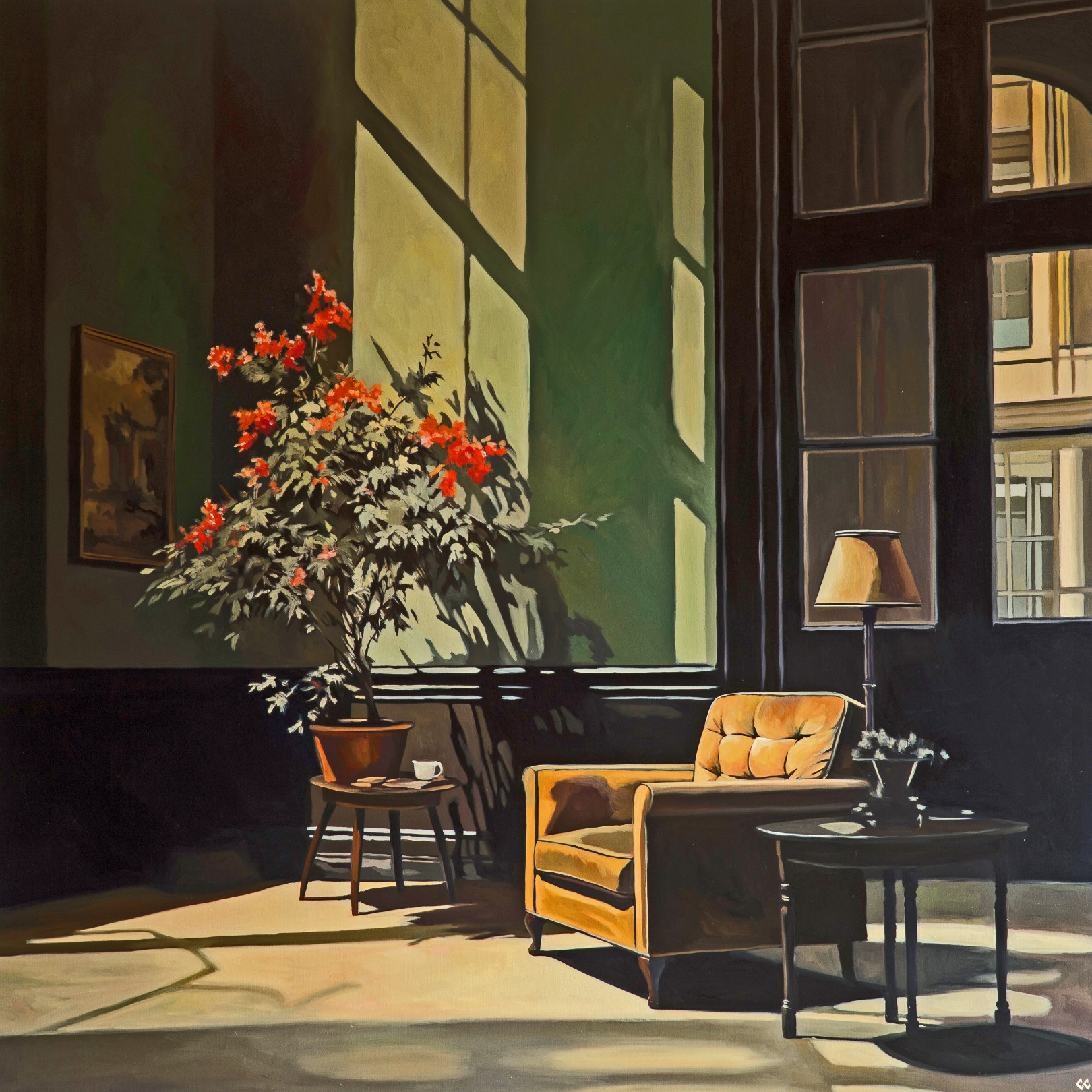 YELLOW OCHRE ARMCHAIR - CHRIS CAROLINA - Galeries Bartoux