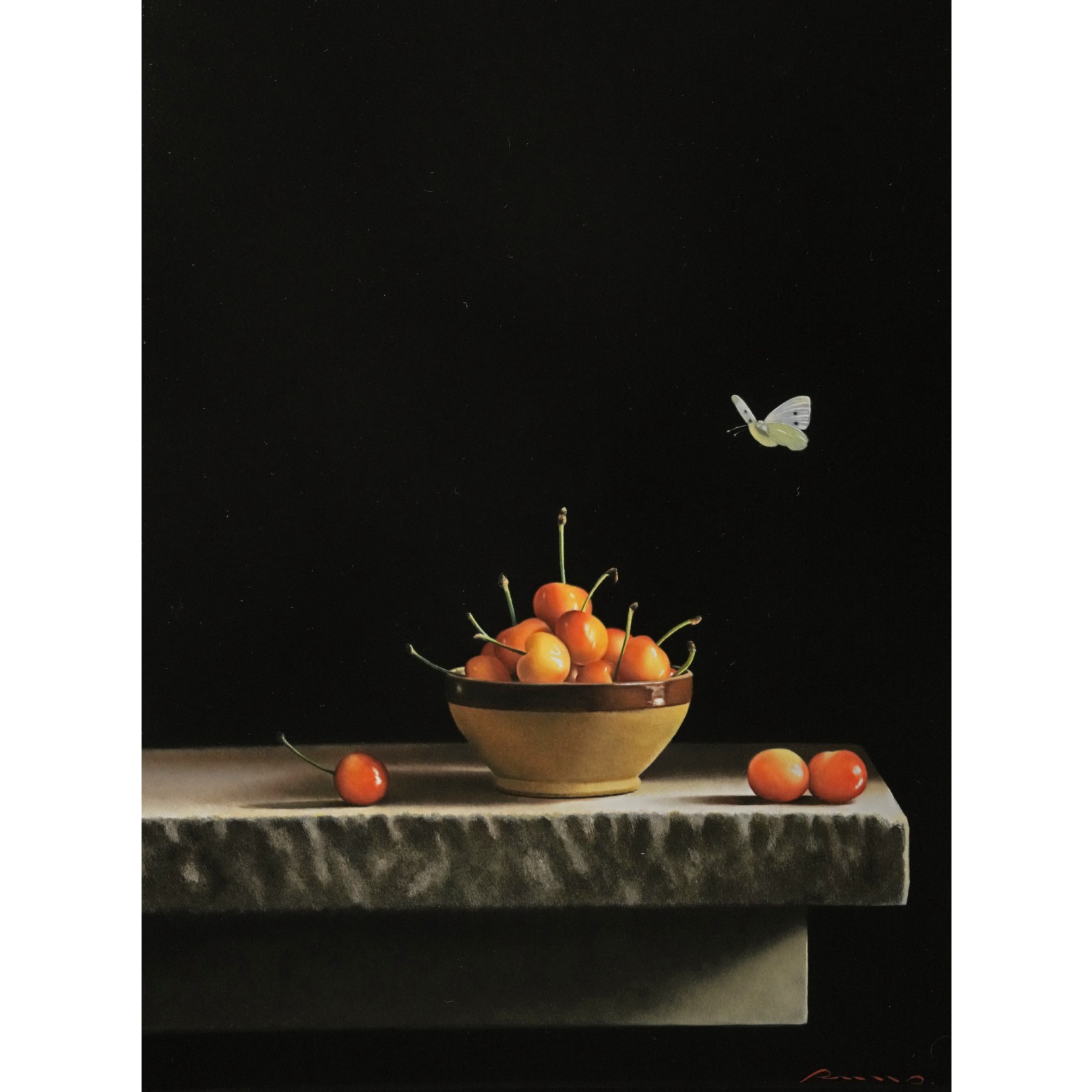 LES CERISES ET LE PAPILLON - PIERRE-YVES RUSSO - Galeries Bartoux