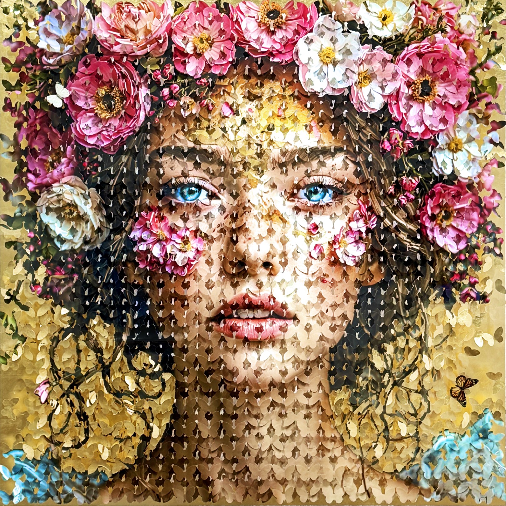 SOUS LES PÉTALES ROSES GOLD - LIS SAM - Galeries Bartoux