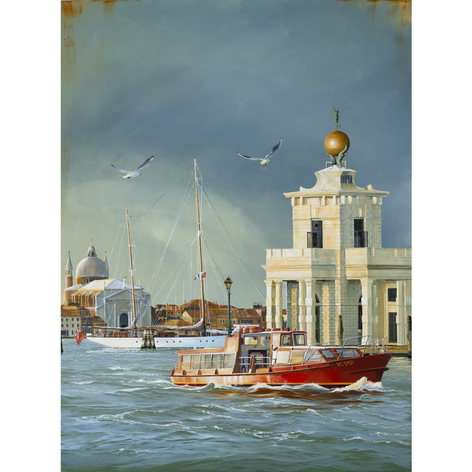 TRAFFIC AUTOUR DE LA PUNTA DELLA DOGANA - DIRK VERDOORN - Galeries Bartoux