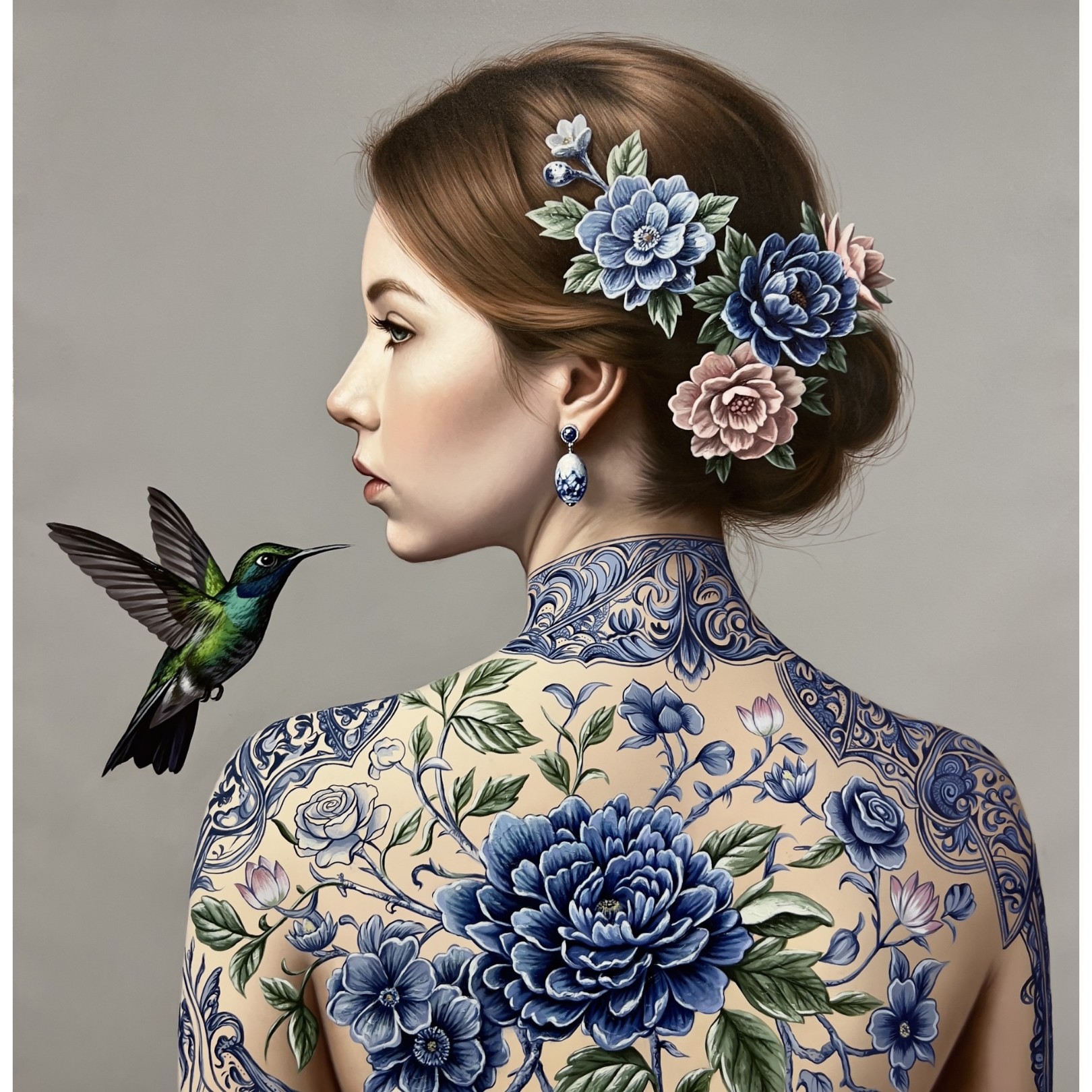 THE LADY OF THE HUMMINGBIRD I - PABLO FERNANDEZ JR. - Galeries Bartoux